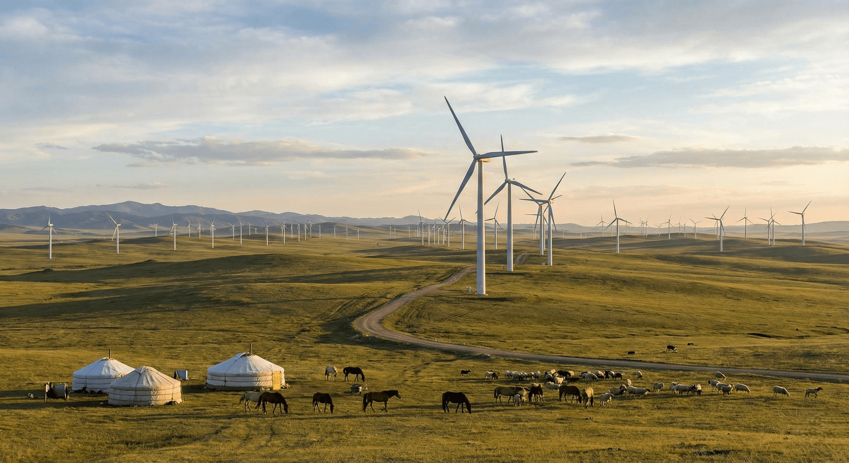 Цэвэр эрчим хүч нүүрстөрөгч багатай Монголд.